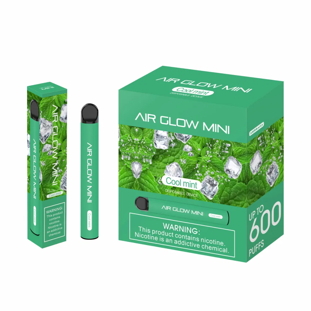 Goods Readly in Stock Disposable Vape 600puffs 3.5ml 550mAh Air Glow Mini E Cigarette Vape Bar OEM Disposable Vape