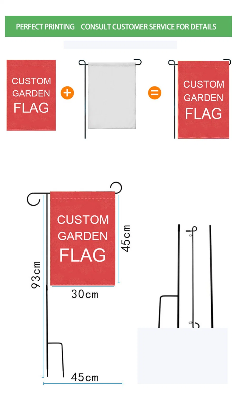 Manufacturer Custom Double Sided Sublimation Outdoor Yard Decoration Seasonal Garden Flags