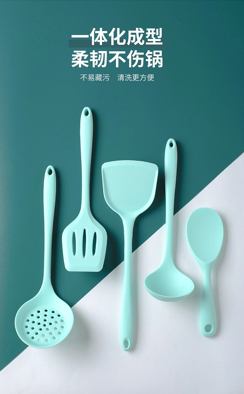 OEM FDA Standard BPA Free Factory Wholesale High Quality Food Grade Non-Stick Spatula Spoon Cooking Gadget Tool Cookware Kitchen Utensil Silicone Kitchenware