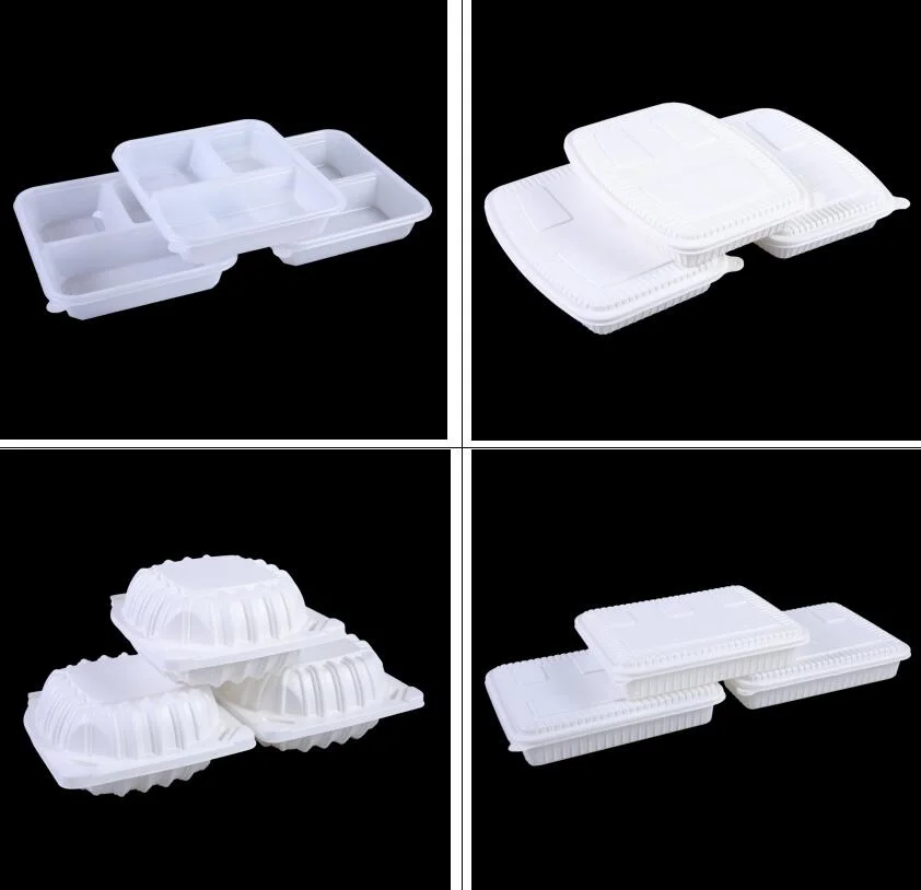5 Compartment Disposable Food Container Table Ware Degradable Bowl Cornstarch Degradable Kitchenware with Eco-Friendly Material