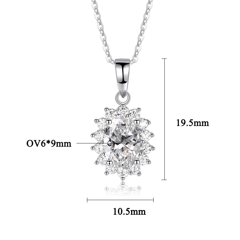 Wholesale Woman Fashion Jewelry Exquisite Silver Pendant for Lady Birthday Gift