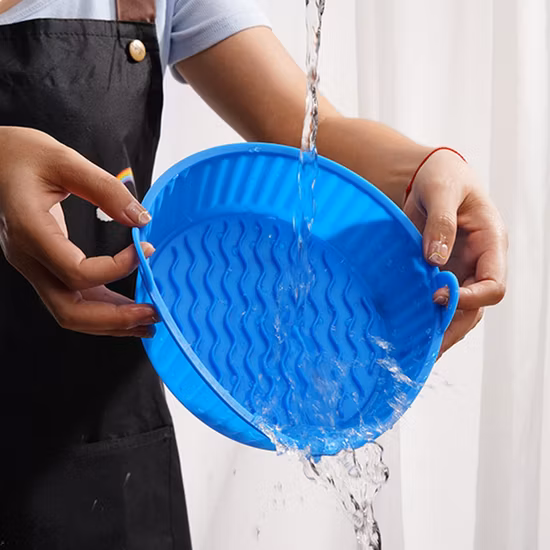 Reusable Air Fryer Silicone Liners Round Food Safe Non Stick Air Fryer Basket Silicone Kitchenware
