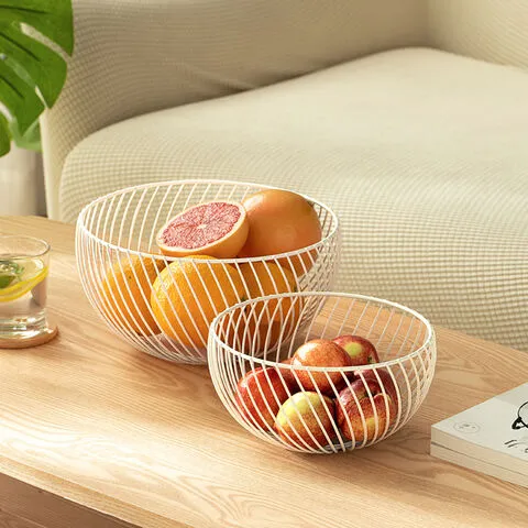 Metal Wire Fruit Basket Kitchen Countertop Fruit Bowl Households Items Storage Wbb16018 