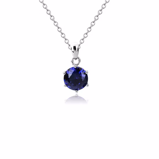 Exquisite Fine Jewelry Disc Shape Zircons 925 Sterling Silver Pendant