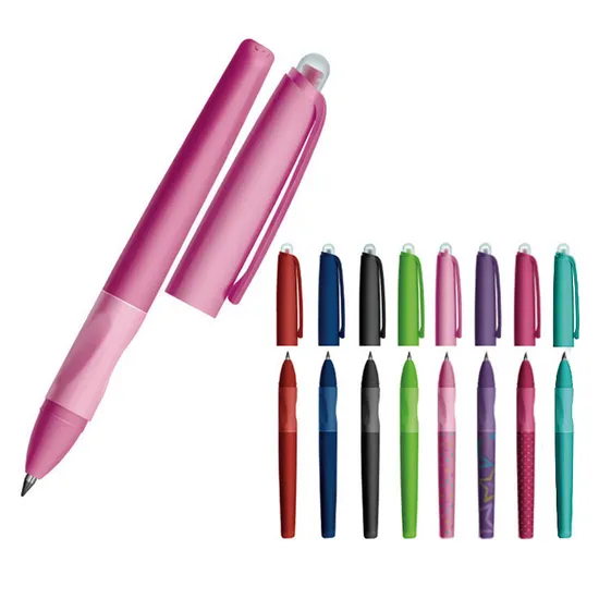 Trending Fashion Stationery Hot Sale School Supply Greenwill Removable Refillable Black, Blue, Red, Green, Pink, Purple Rubber Soft Grip Gel Pen (KP18002) 