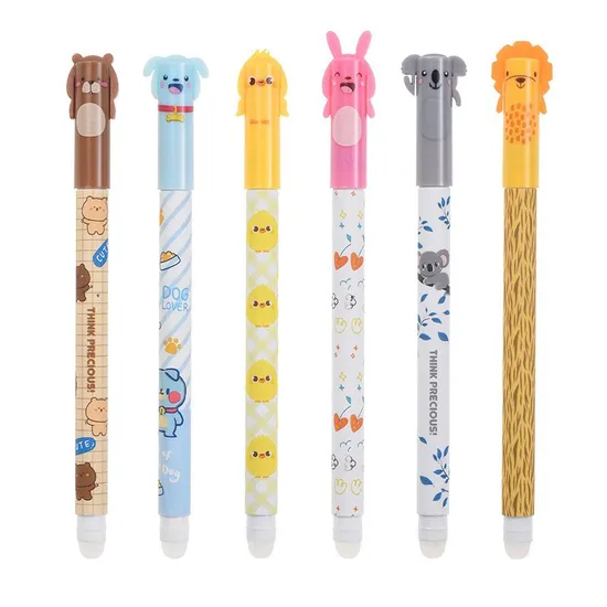 Office Student Stationery Cute Cartoon 0.5mm Erasable Gel Pen 